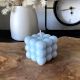 Handcrafted Soy Wax Blue Bubble Candle Set of 2